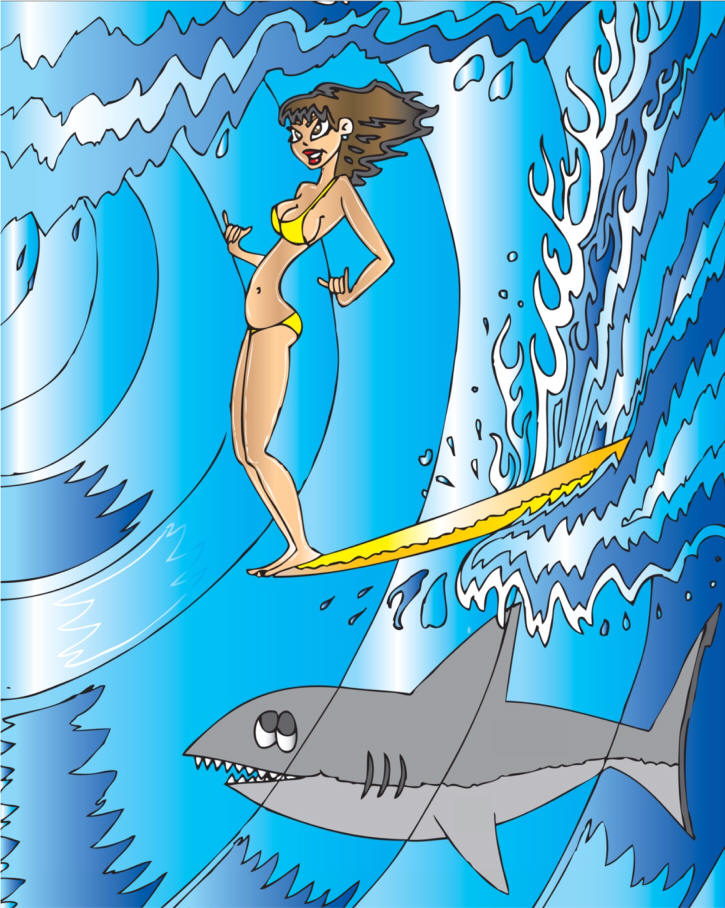 Cartoon Surfer