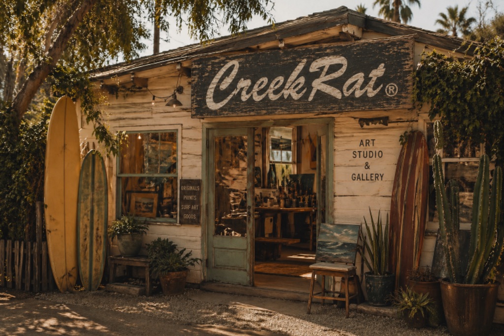 CreekRat vintage decal art