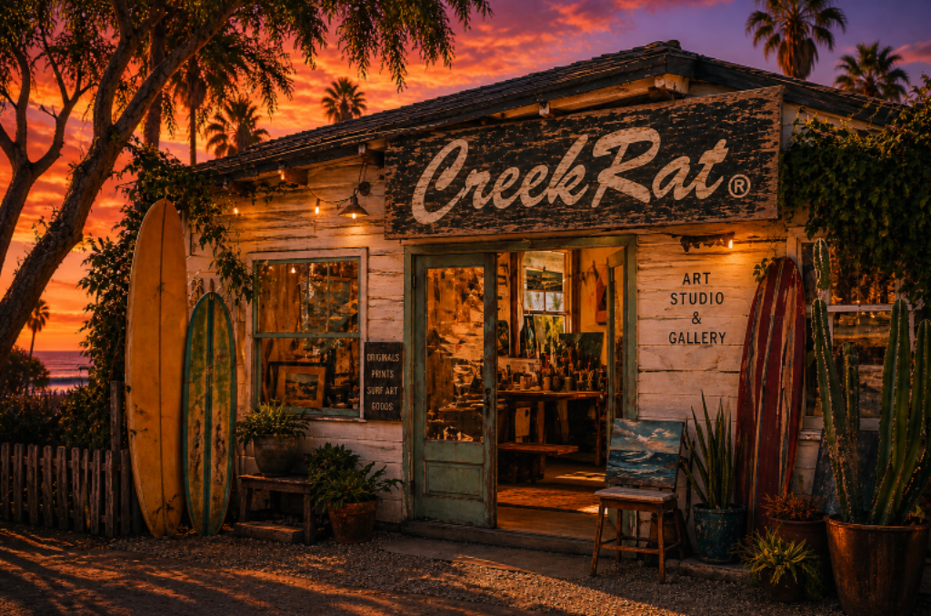 CreekRat vintage decal art