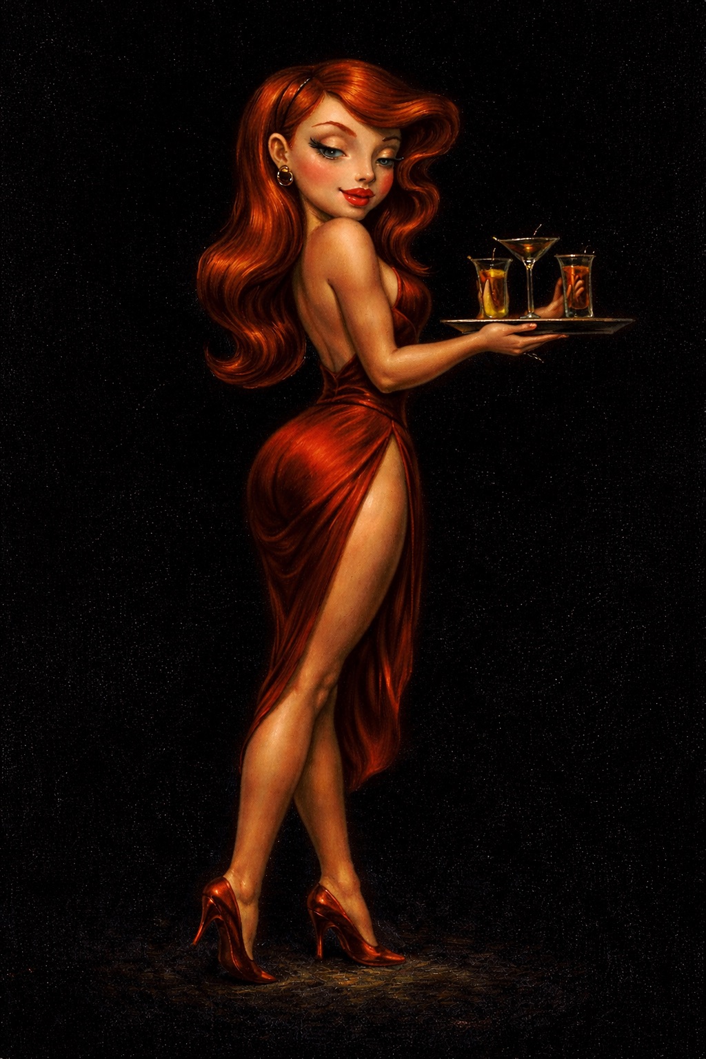 Creek Rat classic pinup illustration D