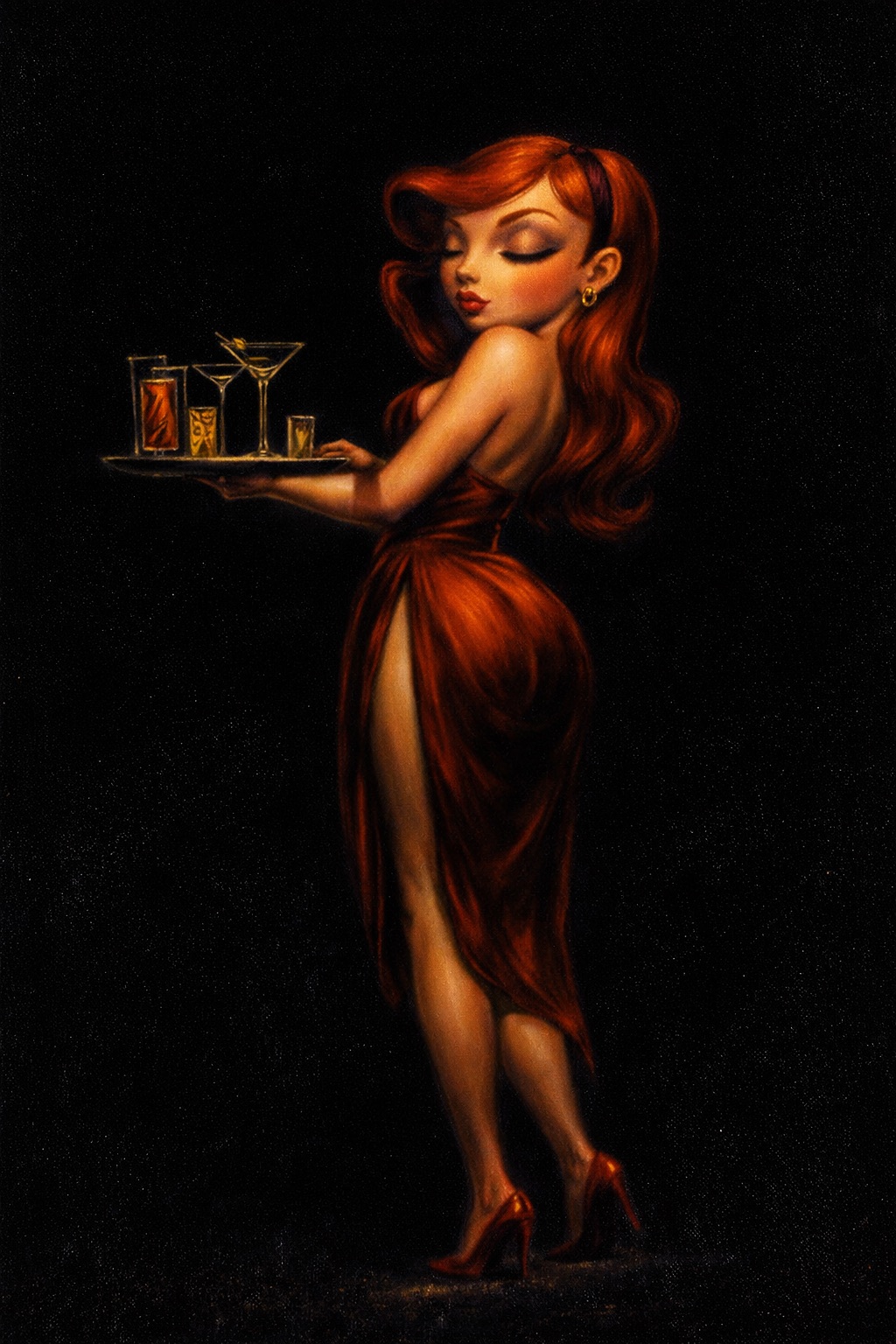 Creek Rat pinup art vintage style E